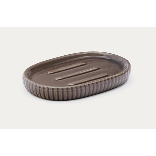 Tmavě hnědá keramická mýdlenka Selime – Kave Home-image-4