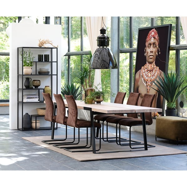 Černá kovová knihovna 85x188 cm Lite - Canett-image-4