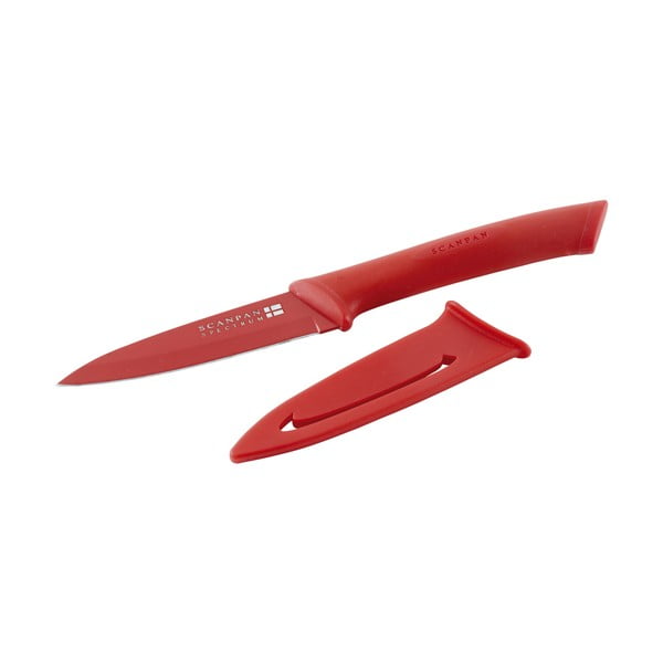 Nůž na krájení, 9 cm, červený