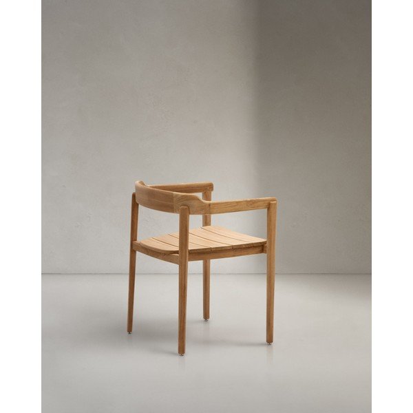 Dřevěná zahradní židle v přírodní barvě Icaro – Kave Home-image-4