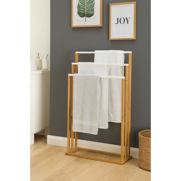 Bambusový stojan na ručníky v přírodní barvě Nivo – Bonami Essentials-image-1