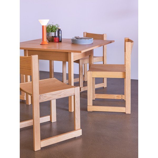 Stohovatelná jídelní židle v dekoru dubu v přírodní barvě Forma – Hübsch-image-2
