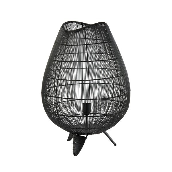 Matně černá stolní lampa s kovovým stínidlem (výška 56 cm) Yumi – Light & Living