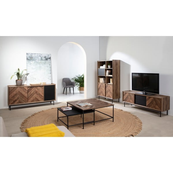 Komoda v dubovo-černém dekoru Marckeric Utah-image-1