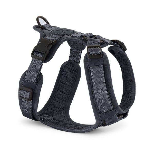 Tmavě šedý postroj velikost XS délka 25 cm Modena Asphalt XS – MiaCara