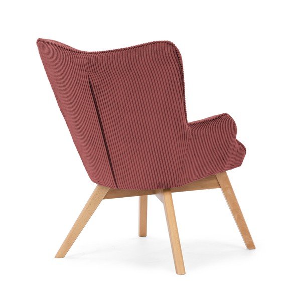 Červené manšestrové křeslo Niko – Ropez-image-3