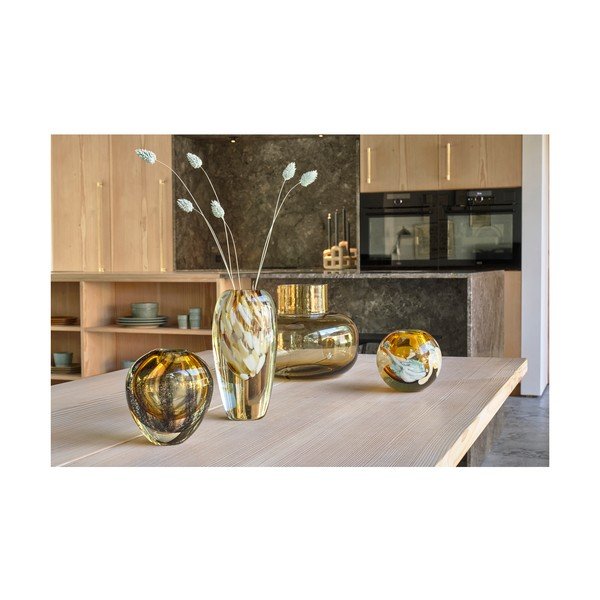Oranžová skleněná ručně vyrobená váza (výška 21 cm) Otea – Villa Collection-image-1