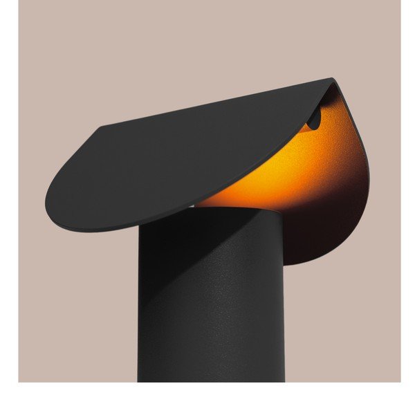 Černá hliníková LED stolní lampa (výška 15 cm) BISCUIT – Thoro-image-3