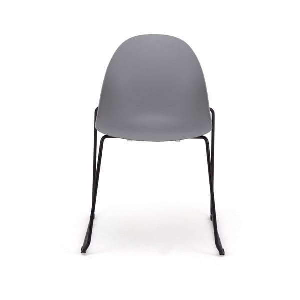 Sada 2 šedých jídelních židlí s černým podnožím Bonami Selection Viva-image-2