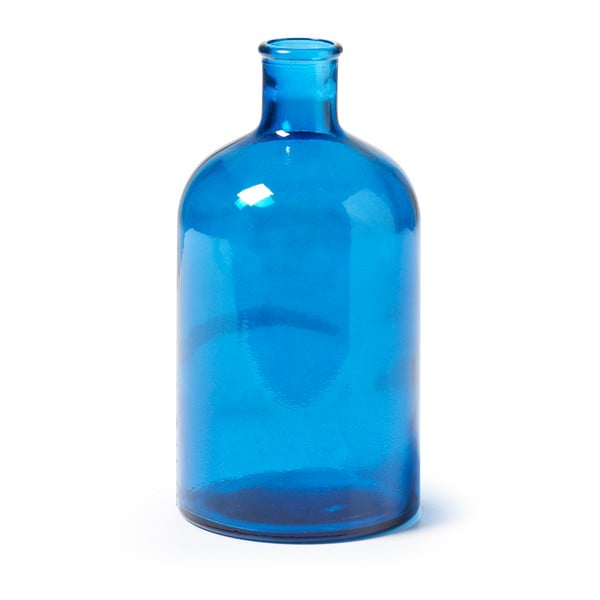 Modrá skleněná váza La Forma Semplice, výška 22 cm