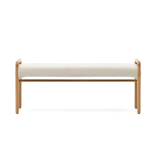 Lavice v krémové a přírodní barvě Macaret – Kave Home