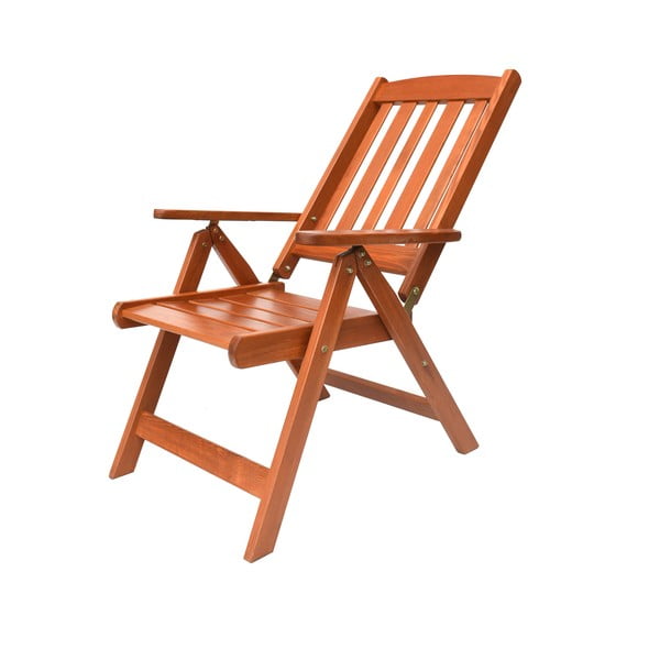 Hnědá dřevěná zahradní židle Luisa – Rojaplast-image-3