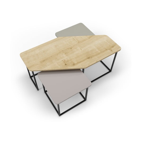 Konferenční stolky v sadě 3 ks 60x111,5 cm Zoya – Marckeric-image-3