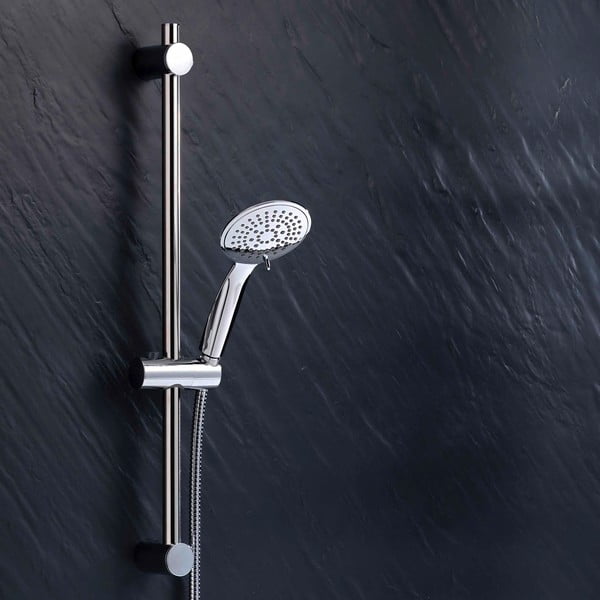 Plastový sprchový set v matně stříbrné barvě s ruční sprchou 70 cm Hydro – douceur d'intérieur-image-1