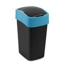 Černý/modrý plastový odpadkový koš na tříděný odpad 25 l Flip Bin – Curver