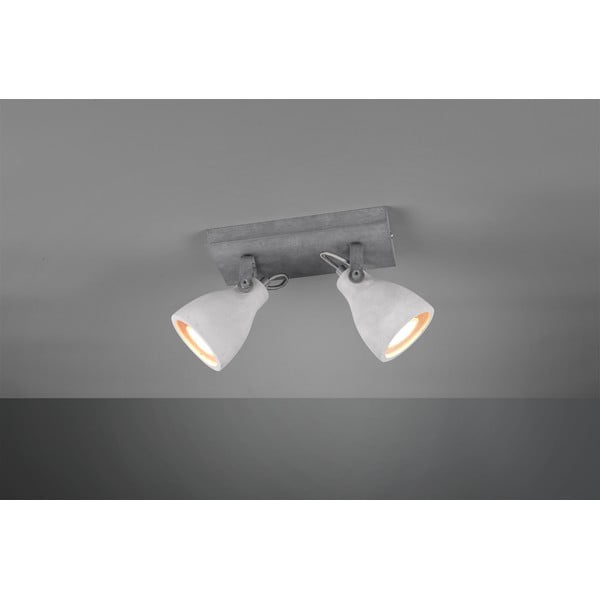 Šedé nástěnné svítidlo na 2 žárovky Trio Concrete, délka 23 cm-image-1
