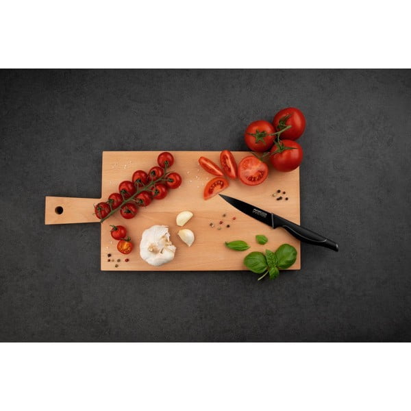 Černý nerezový vroubkovaný nůž Nirosta Wave-image-1