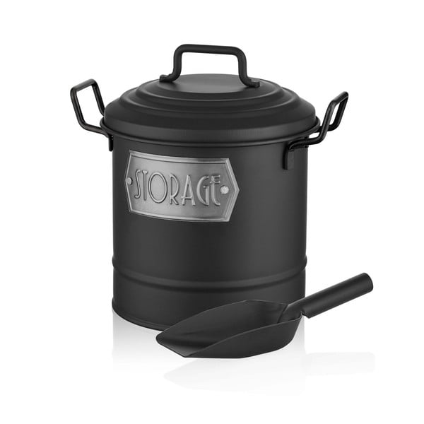 Ocelová dóza na potraviny s lopatkou – Hermia