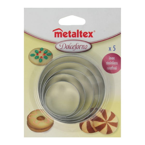 Sada 5 vykrajovátek ve tvaru kruhu Metaltex Cookie Cutters-image-1