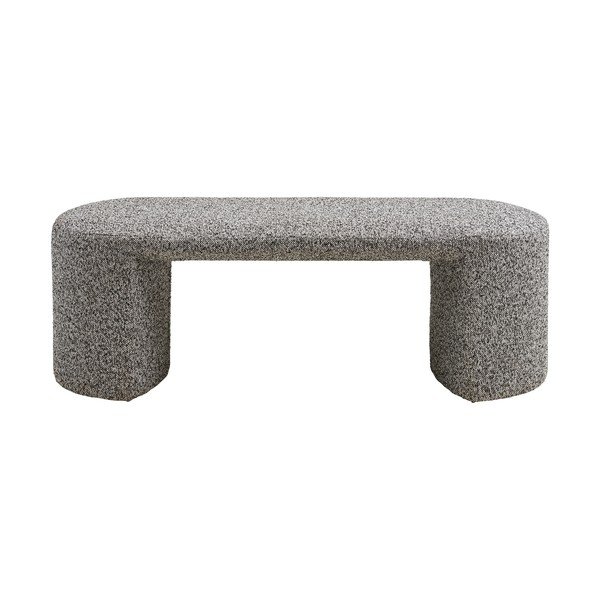 Šedá lavice z textilie bouclé Westport – House Nordic