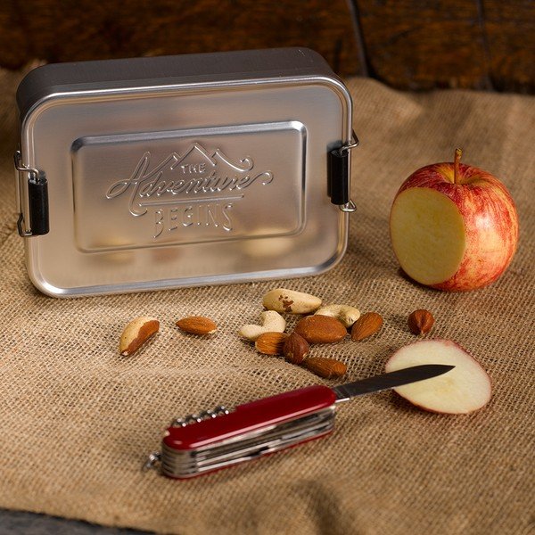 Hliníkový box na svačinu ve stříbrné barvě Gentlemen's Hardware Silver Tin, 120 x 101 x 30 mm-image-1