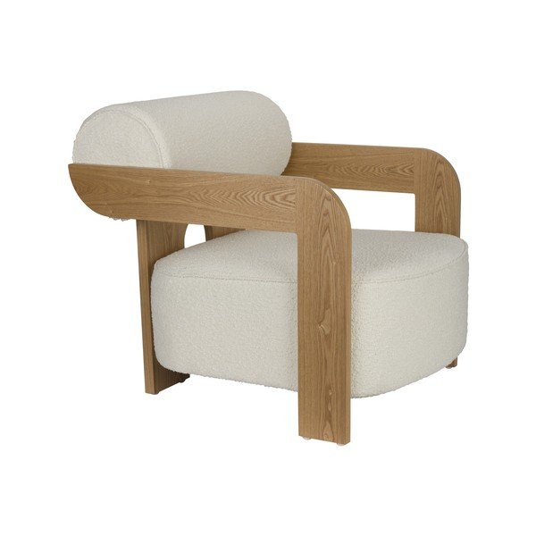 Béžové křeslo z textilie bouclé Oolong – Zuiver