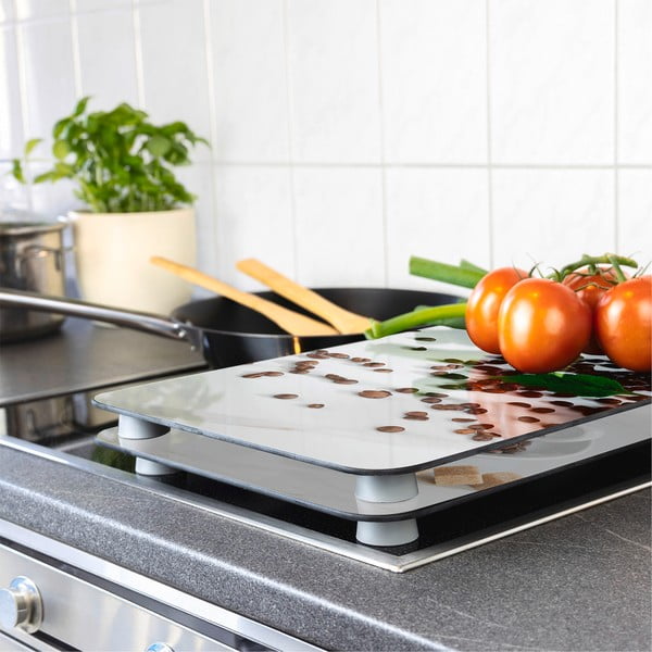 Kryty na sporák z tvrzeného skla v sadě 2 ks 52x30 cm Café Aromatica – Maximex-image-1