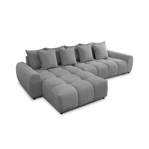 Šedá rohová pohovka (levý roh/s lenoškou) Albane  – Ropez-image-2