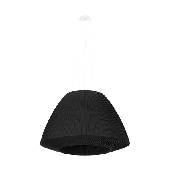 Černé závěsné svítidlo se skleněným stínidlem ø 60 cm Soprano – Sollux