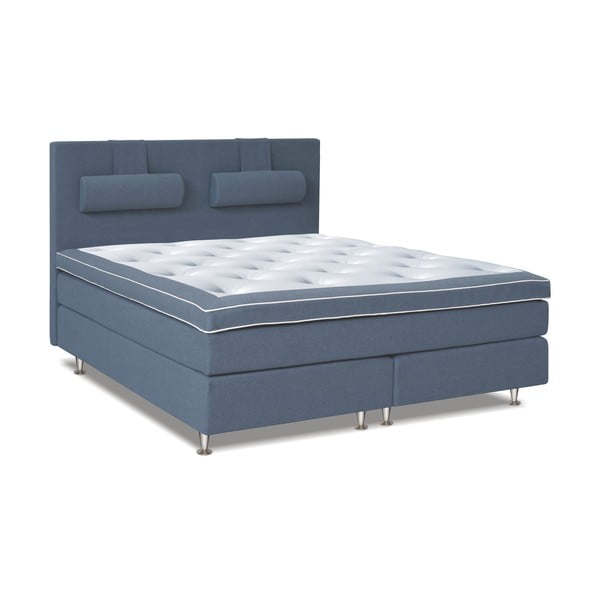 Modrá postel s matrací Gemega Hilton, 120x200 cm