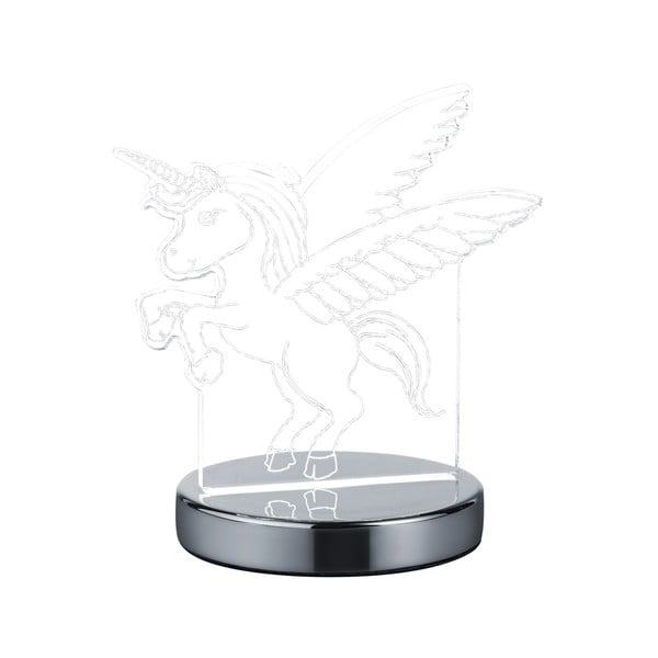 Dětská lampička v leskle stříbrné barvě Karo – Trio-image-3