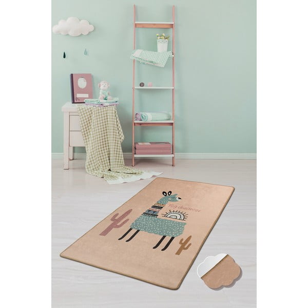 Dětský protiskluzový koberec Conceptum Hypnose Lama, 140 x 190 cm-image-1