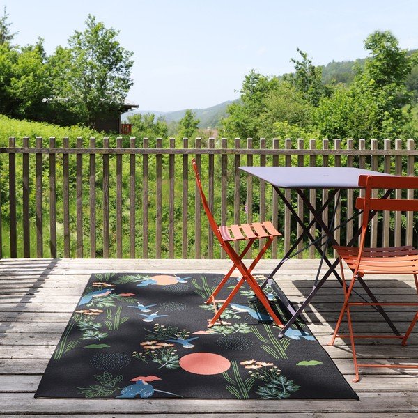 Černý koberec 123x180 cm Bloom – Nattiot-image-3