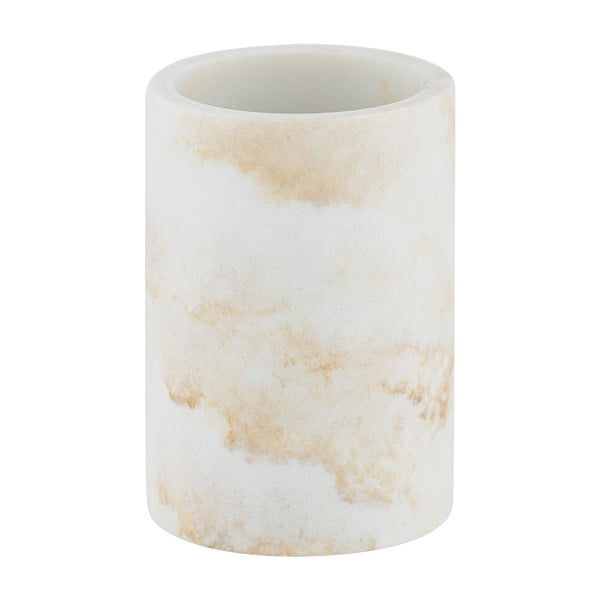 Bílý kelímek na zubní kartáčky z polyresinu Odos – Wenko-image-3