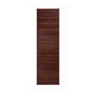 Tmavě hnědý bambusový koberec 60x200 cm – Casa Selección