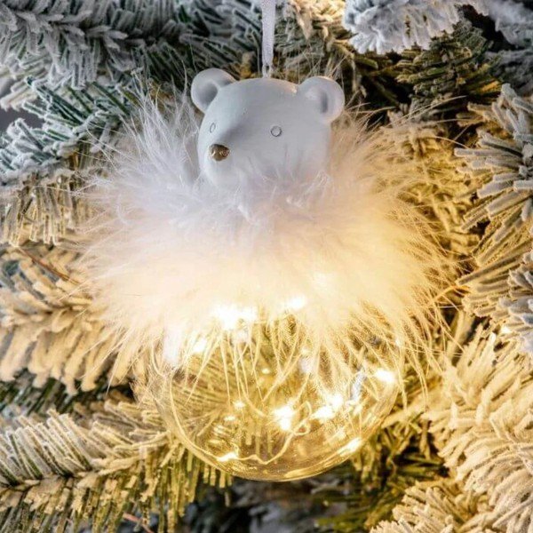 Skleněná svíticí LED vánoční ozdoba Ego Dekor-image-1