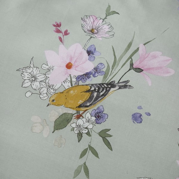 Světle zelené povlečení na dvoulůžko 200x200 cm Songbird – Catherine Lansfield-image-4
