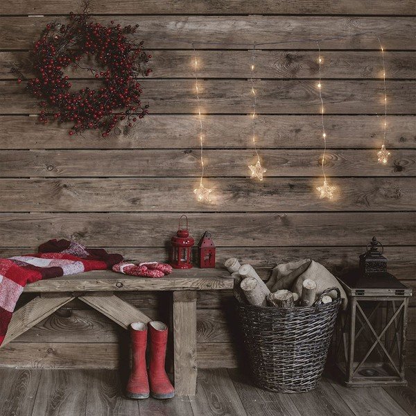 LED světelný řetěz se 4 závěsy ve tvaru hvězdiček DecoKing Stars, 38 světýlek, délka 0,75 m-image-1