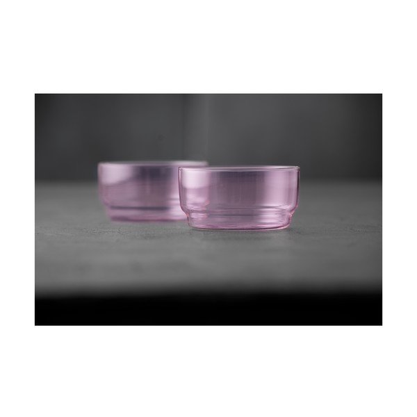 Růžové skleněné misky v sadě 2 ks 500 ml Torino – Lyngby Glas-image-2