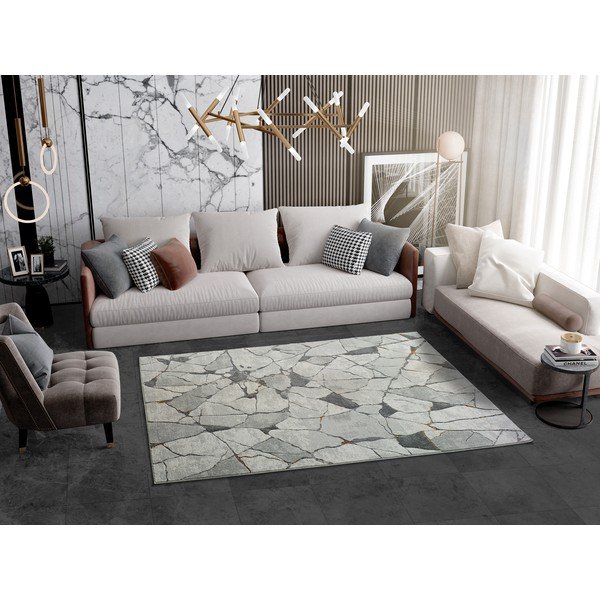 Šedý koberec Universal Berlin Marble, 133 x 190 cm-image-1