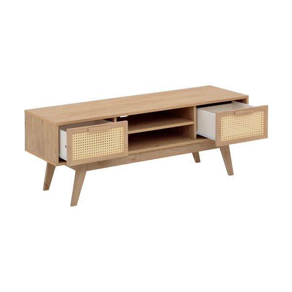 TV stolek v dekoru dubu v přírodní barvě 128x47 cm Bridget – Støraa-image-2