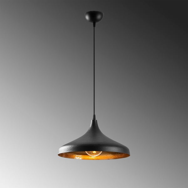 Černé závěsné svítidlo s kovovým stínidlem ø 36 cm Tattoo – Opviq lights-image-4