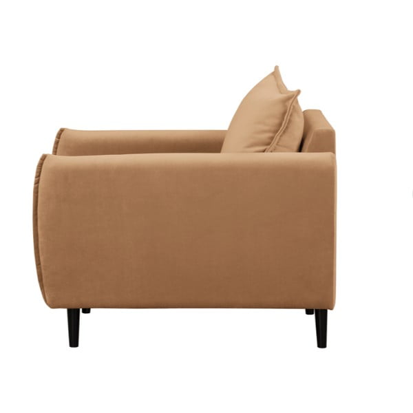 Hnědé sametové křeslo Juli – Ropez-image-2