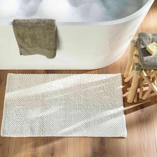 Bílá koupelnová předložka 50x80 cm Yanis – douceur d'intérieur-image-1