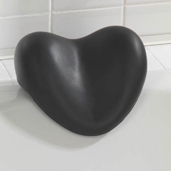 Černá opěrná podložka do vany Wenko Bath Pillow Black, 25 x 11 cm-image-1