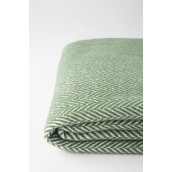 Zelený pléd s podílem bavlny Euromant Skyline, 140 x 180 cm-image-1