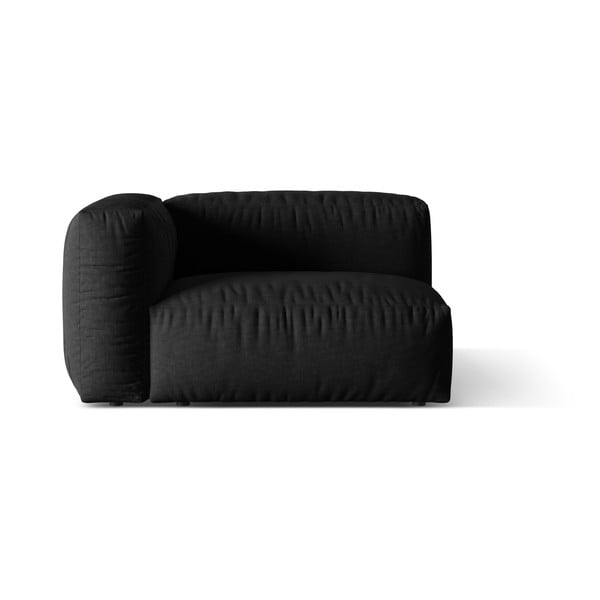 Černý modul pohovky (levý roh) Martina – Micadoni Home
