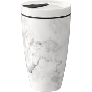 Šedo-bílý porcelánový cestovní hrnek Villeroy & Boch Like To Go, 350 ml