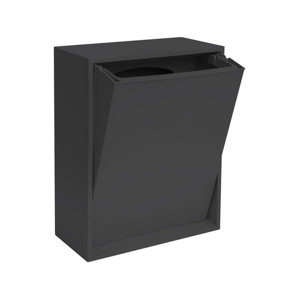 Černý odpadkový koš na tříděný odpad/nástěnný z recyklovaného plastu Recycling Box – ReCollector