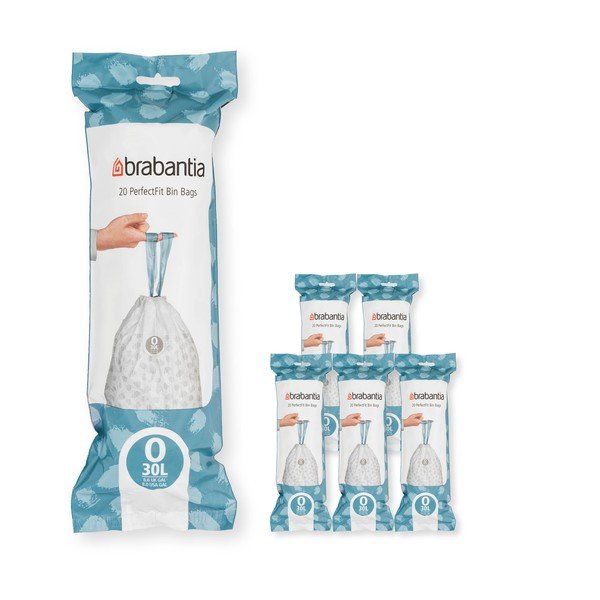 Stahovací pytle na odpadky v sadě 120 ks 30 l PerfectFit O – Brabantia